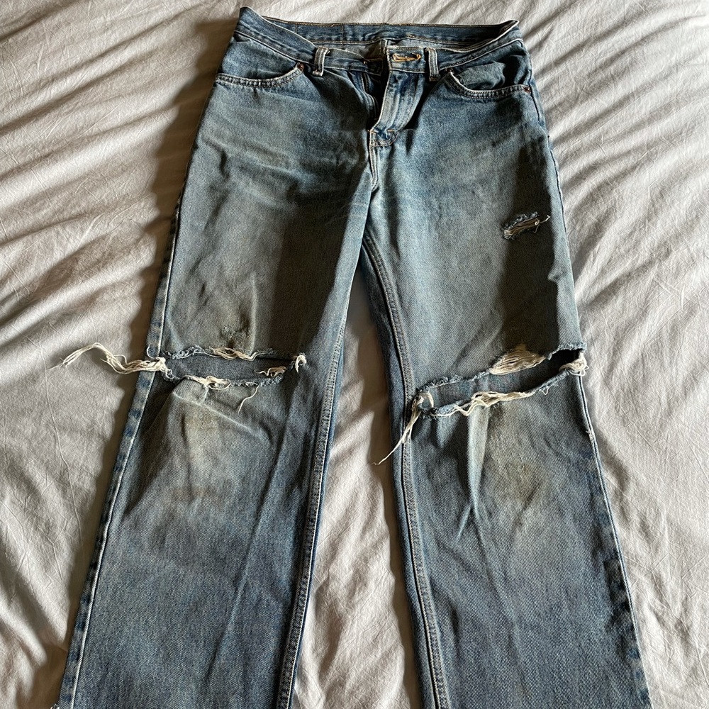 Vintage thrifted distressed denim Levi’s